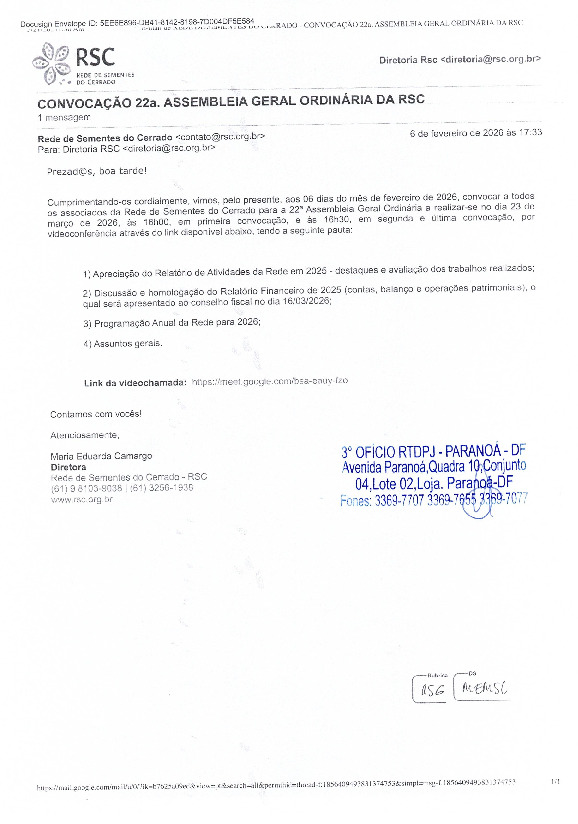 Assembleia Geral Ordinária – Ata 22