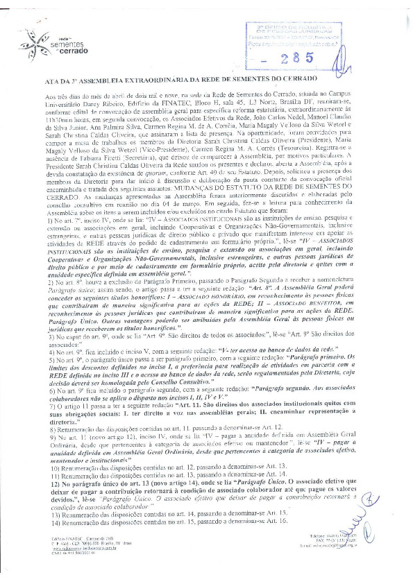 Assembleia Geral Extraordinária – Ata 03