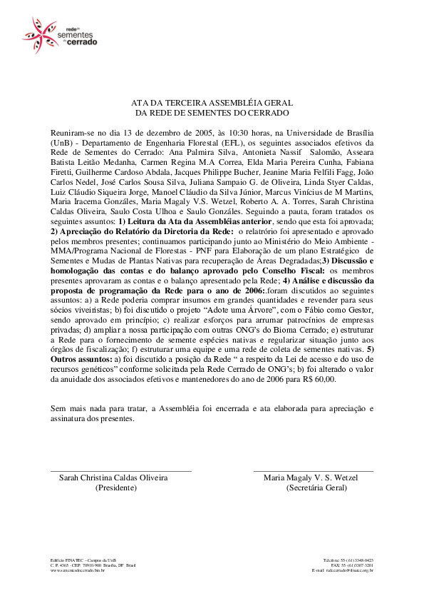 Assembleia Geral Ordinária – Ata 03