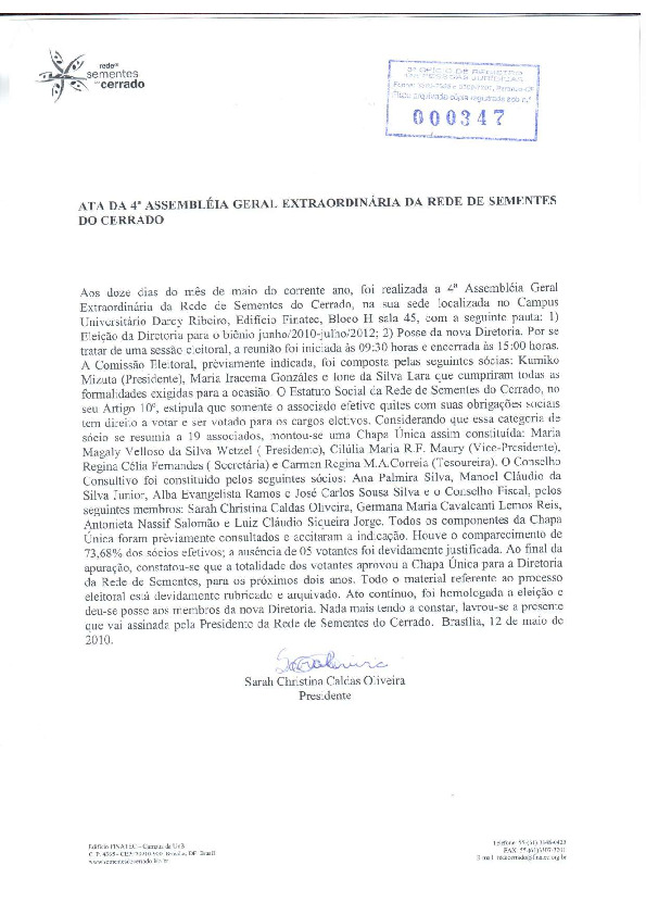 Assembleia Geral Extraordinária – Ata 04