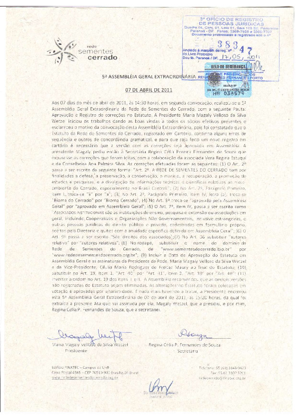 Assembleia Geral Extraordinária – Ata 05