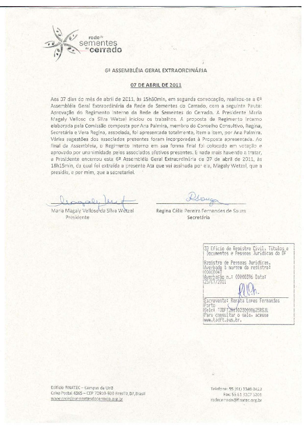 Assembleia Geral Extraordinária – Ata 06