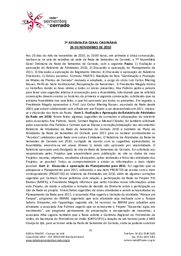 Assembleia Geral Ordinária – Ata 07