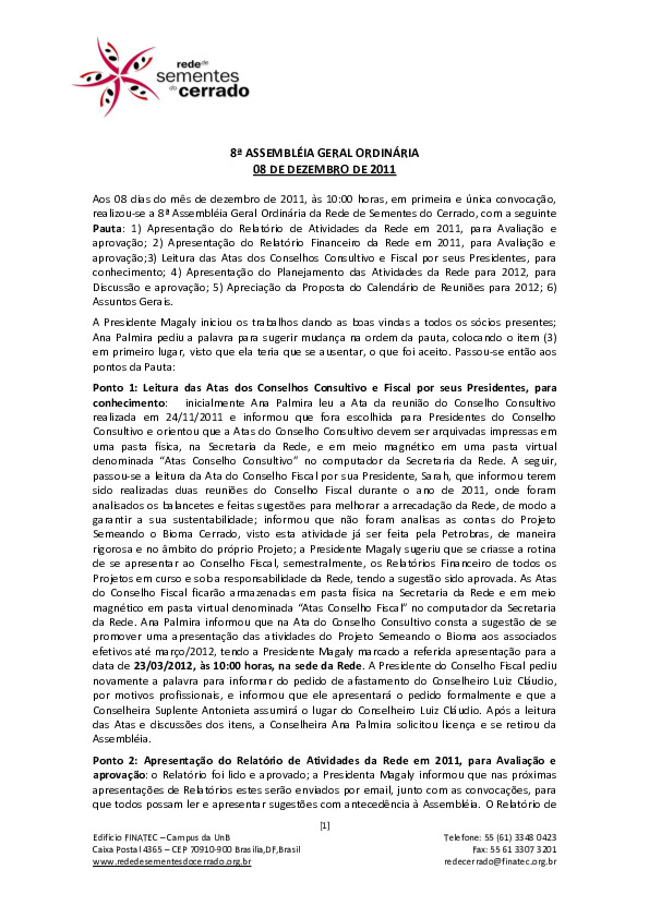Assembleia Geral Ordinária – Ata 09