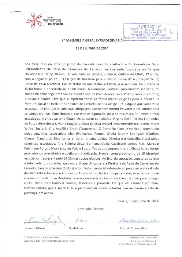 Assembleia Geral Extraordinária – Ata 09