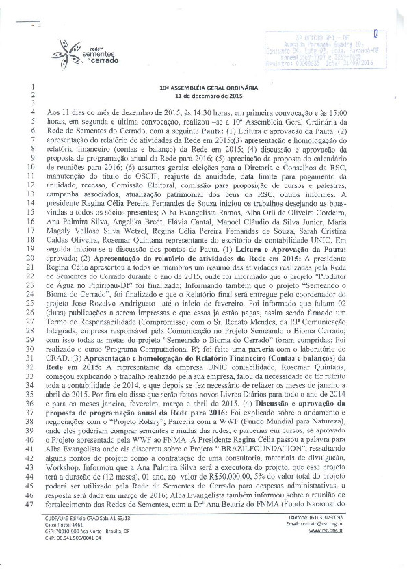 Assembleia Geral Ordinária – Ata 12