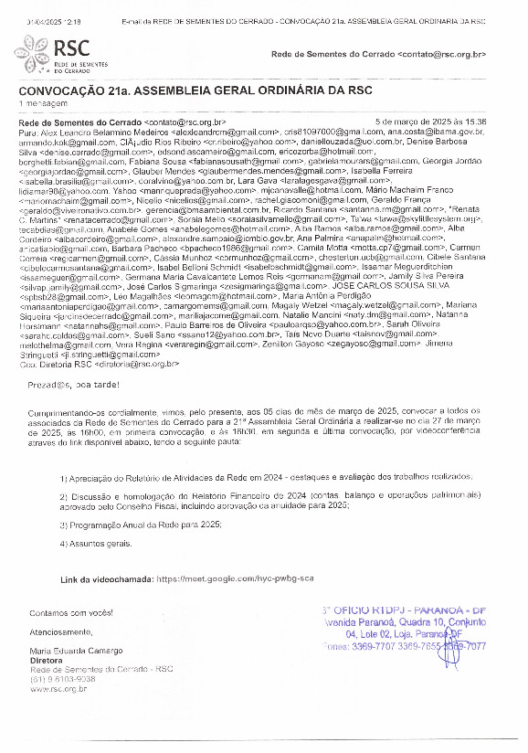 Assembleia Geral Ordinária – Ata 21