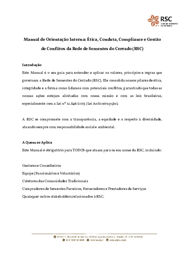 Código de Ética e Conduta